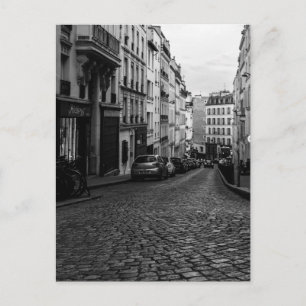 Cartão Postal De Festividades Rua Empedrada de Montmartre em Paris