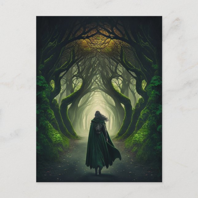 Cartão Postal De Festividades Rua, fantasia negra do dia de Patrick (Frente)