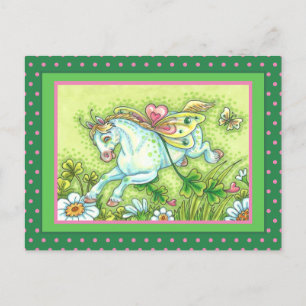 CARTÃO POSTAL DE FESTIVIDADES RUAS BONITAS. DIA DE PATRICK VOANDO IRISH PONY, FA