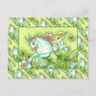 CARTÃO POSTAL DE FESTIVIDADES RUAS BONITAS. DIA DE PATRICK VOANDO IRISH PONY, FA