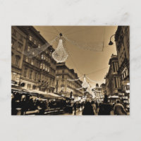 Ruas de Viena no cartão do feriado do Natal