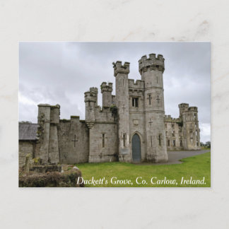 Cartão Postal De Festividades Ruínas da mansão Grove de Duckett, Co. Carlow, Irl