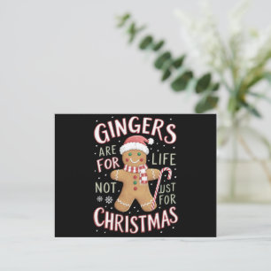 Cartão Postal De Festividades Ruivos São Para a Vida Não Apenas Para o Natal Eng