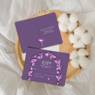 Cartão Postal De Festividades Rum Arch do Lilac Rum Rum Púrpura Elegante Florais