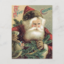Cartão Postal De Festividades Saco de Brinquedos do Papai Noel com Galhos de Sem