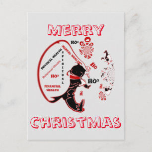 Cartão Postal De Festividades Saco do Papai Noel Rico: Hohoho Mental, Espiritual