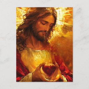 Cartão Postal De Festividades Sagrado Coração de Jesus