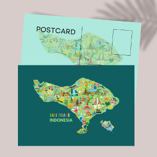 Cartão Postal De Festividades Sair perdido em Bali: Um Cartão-Postal Divertido p