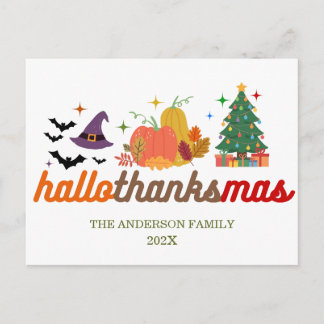 Cartão Postal De Festividades Salão customizado de Ação de Graças do Halloween