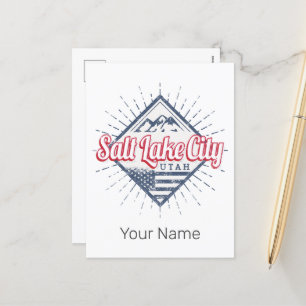 Cartão Postal De Festividades Salt Lake City Utah Montanhas dos Estados Unidos E