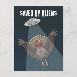Cartão Postal De Festividades Salvos por Alienígenas no Dia de Ação de Graças
