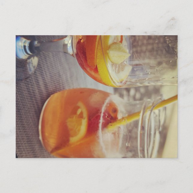 Cartão Postal De Festividades Sangria e Sol (Frente)