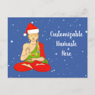 Cartão Postal De Festividades Santa Buda Namaste Personalizável