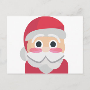 Cartão Postal De Festividades santa claus emoji