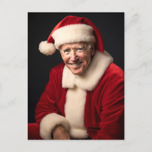 Cartão Postal De Festividades Santa Claus Joe Biden