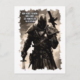 Cartão Postal De Festividades Santa Ordem dos Cavaleiros Templários Vintage