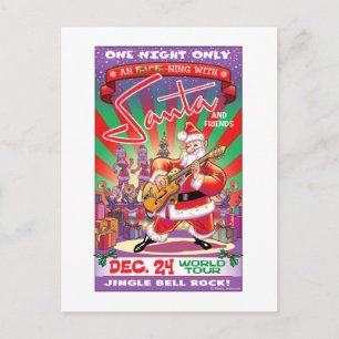 Cartão Postal De Festividades Santa Rocks!
