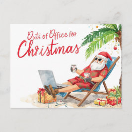 Cartão Postal De Festividades Santa’s Online Programmer Merry Christmas!