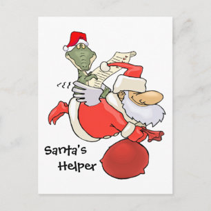 Cartão Postal De Festividades Santa's Helper