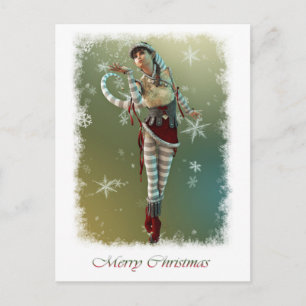 Cartão Postal De Festividades Santas Little Helper Elsie
