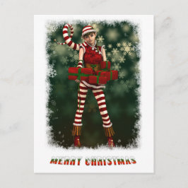 Cartão Postal De Festividades Santas Little Helper Sophie