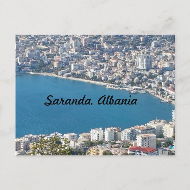 Cartão Postal De Festividades Saranda, cartão de Albânia (Frente)
