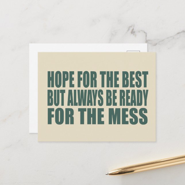 Cartão Postal De Festividades Sarcástico engraçado diz citações famosas (Frente/Verso In Situ)