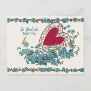 Cartão Postal De Festividades Saudação ao namorados com Coração