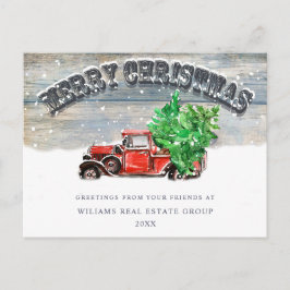 Cartão Postal De Festividades Saudação Corporativa de Natal de Caminhão de Fazen