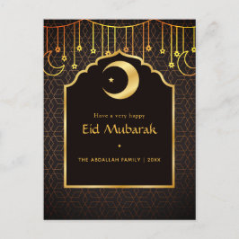 Cartão Postal De Festividades Saudação da Família Eid Mubarak