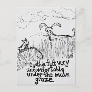 Cartão Postal De Festividades Saudação do Homem Graze Pun