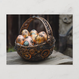 Cartão Postal De Festividades Saudações à Páscoa Steampunk