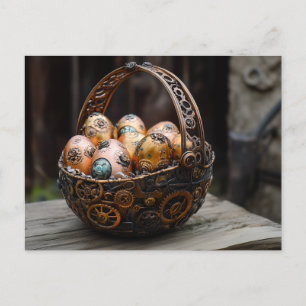 Cartão Postal De Festividades Saudações à Páscoa Steampunk