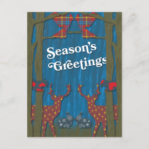 Cartão Postal De Festividades Saudações da Floresta