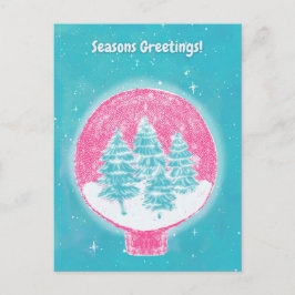 Cartão Postal De Festividades Saudações da Temporada de Inverno