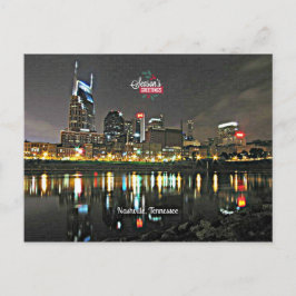 Cartão Postal De Festividades Saudações da temporada de Nashville, Tennessee