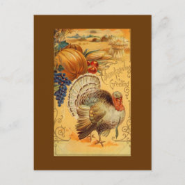 Cartão Postal De Festividades Saudações de Ação de Graças