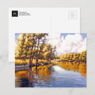 Cartão Postal De Festividades Saudações de Ação de Graças. Autumn Scenery