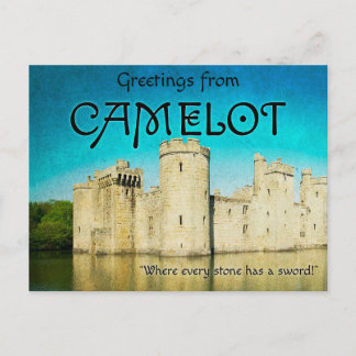 Cartão Postal De Festividades Saudações de Camelot Postais