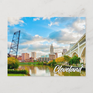 Cartão Postal De Festividades Saudações De Cleveland, Ohio, EUA