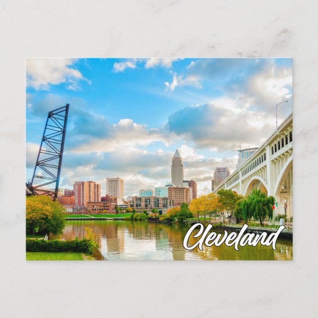 Cartão Postal De Festividades Saudações De Cleveland, Ohio, EUA (Frente)