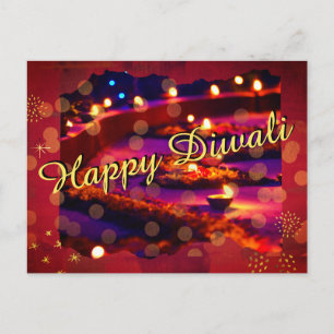 Cartão Postal De Festividades Saudações de Diwali