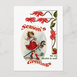 Cartão Postal De Festividades Saudações de Fim de Ano para Dentista e Equipe Gar