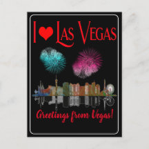 Saudações de Las Vegas no Skyline da Noite