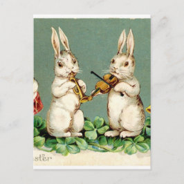 Cartão Postal De Festividades Saudações de Páscoa antiga da banda musical de coe
