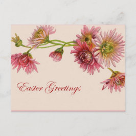 Cartão Postal De Festividades Saudações de Páscoa Chrysanthemum - Cartão-postal