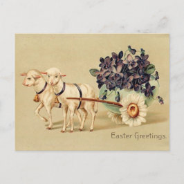 Cartão Postal De Festividades Saudações de Páscoa Vitoriana Retro Vintage