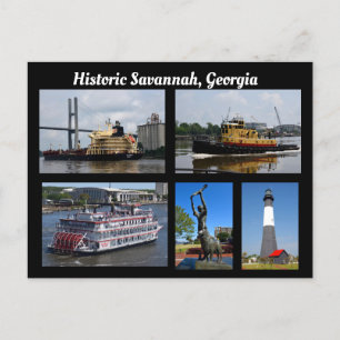 Cartão Postal De Festividades Saudações De Savannah Georgia
