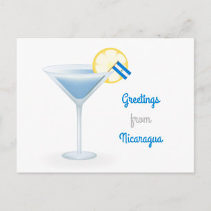 Cartão Postal De Festividades Saudações Do Cartão De Férias Cocktail Da Nicarágu