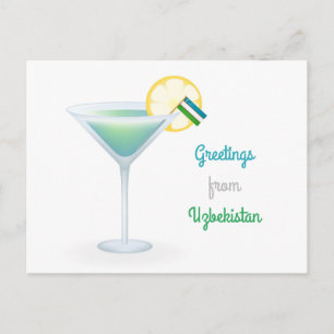 Cartão Postal De Festividades Saudações Do Cocktail Usbequistão